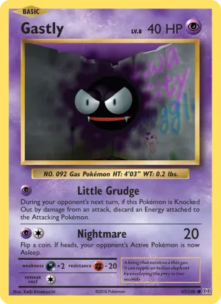 Gastly #47 · Evolutions Pokémon card