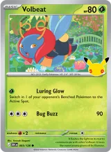 Volbeat #003/128 · 30th Celebration Pokémon card