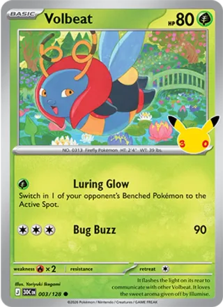 Volbeat #003 · 30th Celebration Pokémon card