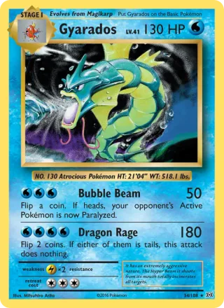 Gyarados #34 · Evolutions Pokémon card