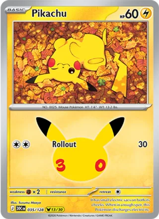 Pikachu #035 · 30th Celebration Pokémon card