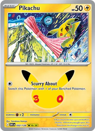 Pikachu #032 · 30th Celebration Pokémon card