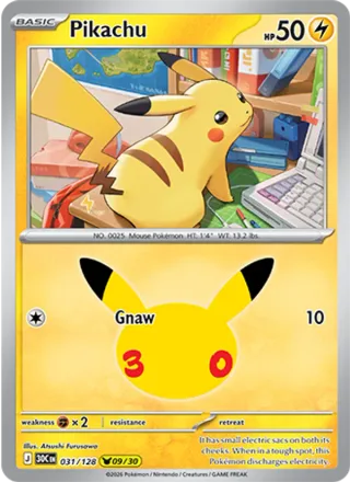 Pikachu #031 · 30th Celebration Pokémon card