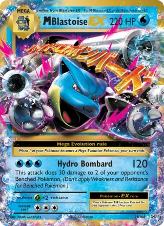 M Blastoise EX #22 · Evolutions Pokémon card