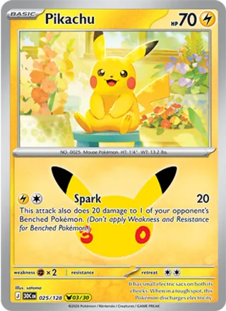 Pikachu #025 · 30th Celebration Pokémon card