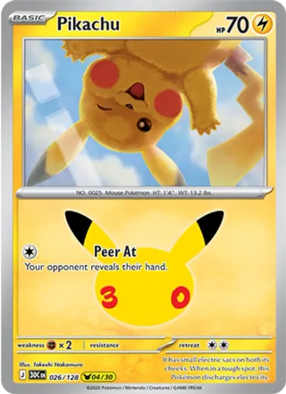 Pikachu #026 · 30th Celebration Pokémon card