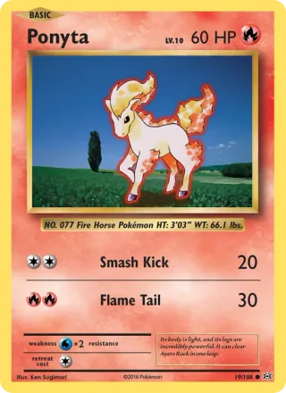Ponyta #19 · Evolutions Pokémon card
