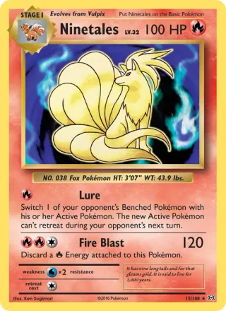 Ninetales #15 · Evolutions Pokémon card