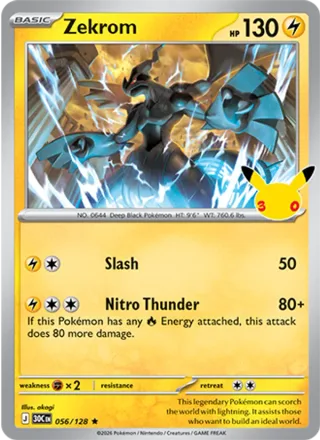 Zekrom #056 · 30th Celebration Pokémon card