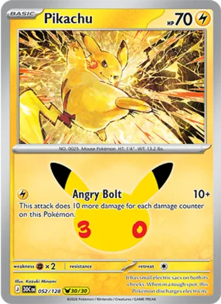 Pikachu #052 · 30th Celebration Pokémon card