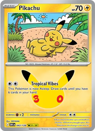 Pikachu #043 · 30th Celebration Pokémon card