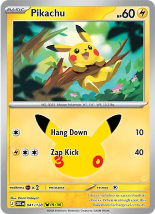 Pikachu #041 · 30th Celebration Pokémon card