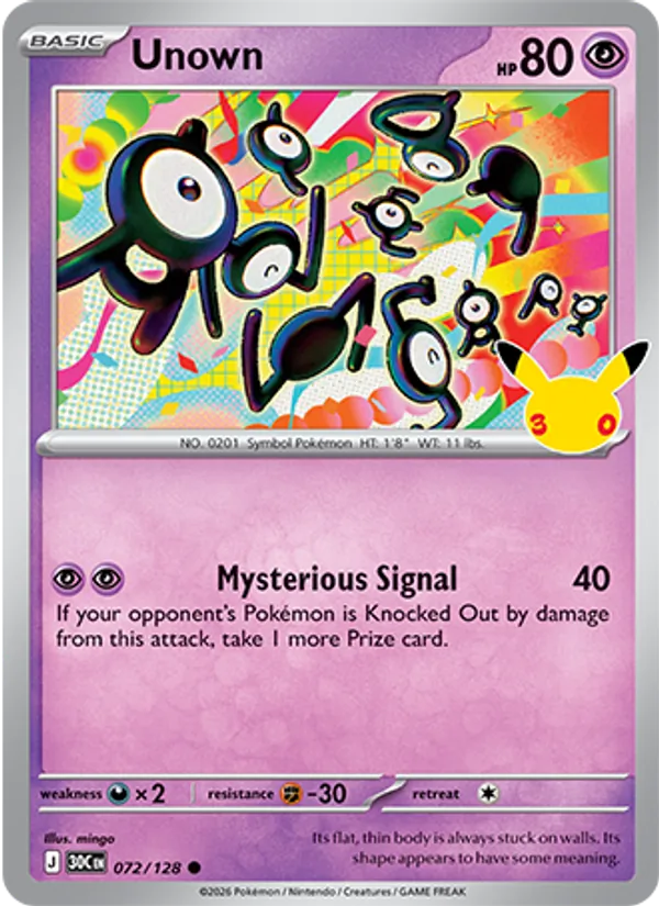 Unown full card art