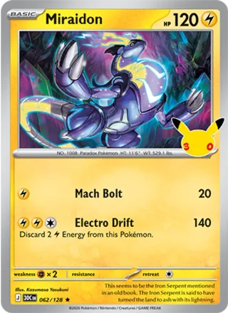 Miraidon #062 · 30th Celebration Pokémon card