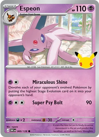 Espeon #069 · 30th Celebration Pokémon card