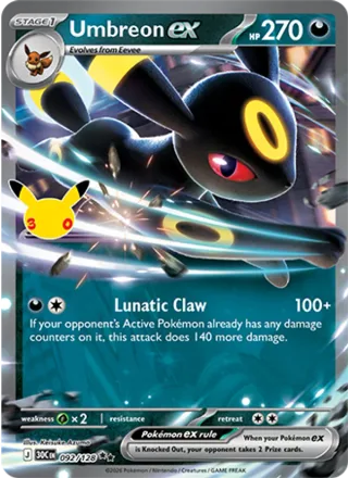 Umbreon ex #092 · 30th Celebration Pokémon card
