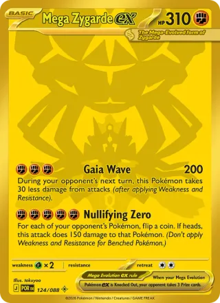 Mega Zygarde ex #124 · Perfect Order Pokémon card