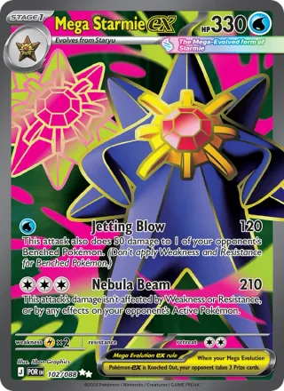 Mega Starmie ex #102 · Perfect Order Pokémon card