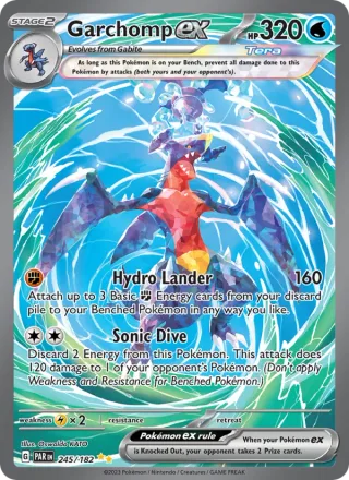 Garchomp ex #245 · Paradox Rift Pokémon card