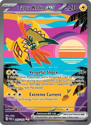 Tapu Koko ex #247 · Paradox Rift Pokémon card