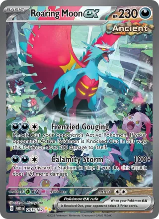 Roaring Moon ex #251 · Paradox Rift Pokémon card