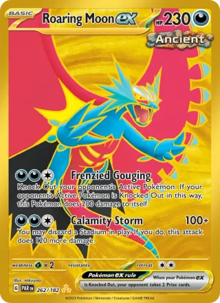 Roaring Moon ex #262 · Paradox Rift Pokémon card