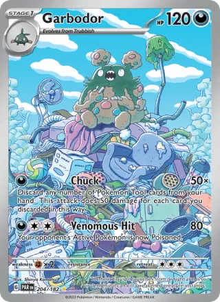 Garbodor #204 · Paradox Rift Pokémon card