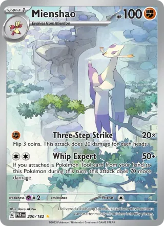 Mienshao #200 · Paradox Rift Pokémon card