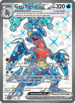 Garchomp ex #219 · Paradox Rift Pokémon card