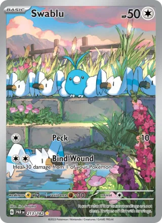 Swablu #213 · Paradox Rift Pokémon card