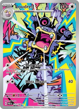 Loudred #212 · Paradox Rift Pokémon card