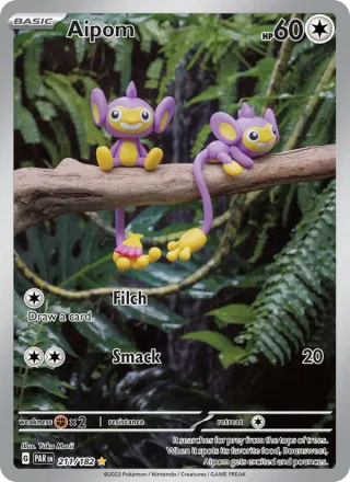 Aipom #211 · Paradox Rift Pokémon card