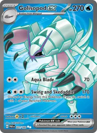 Golisopod ex #221 · Paradox Rift Pokémon card