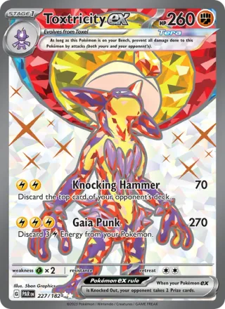 Toxtricity ex #227 · Paradox Rift Pokémon card