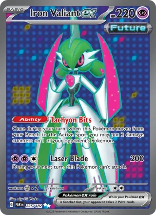 Iron Valiant ex #225 · Paradox Rift Pokémon card