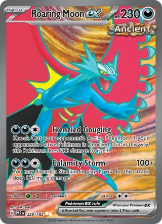 Roaring Moon ex #229 · Paradox Rift Pokémon card