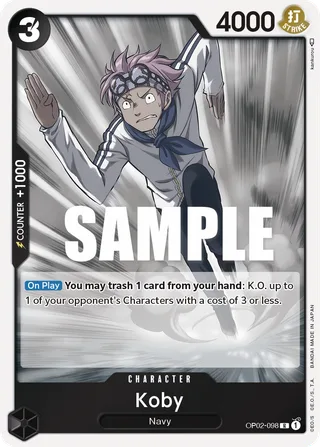 Koby #OP02-098 · ST-19: Starter Deck 19 BLACK Smoker One Piece card