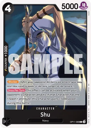 Shu #OP11-088 · A Fist of Divine Speed Release Event Cards One Piece card