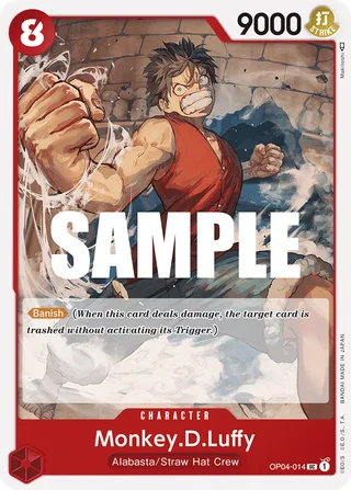 Monkey.D.Luffy #OP04-014 · Kingdoms of Intrigue Pre-Release Cards One Piece card