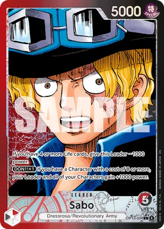 Sabo (English Version 3rd Anniversary Set) #OP13-004-english-version-3rd-anniversary-set · One Piece Promotion Cards One Piece card