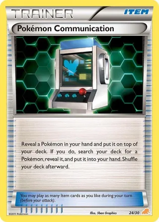 Pokémon Communication #24 · BW trainer Kit (Excadrill) Pokémon card