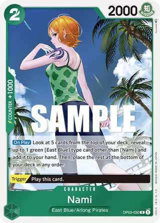 Nami #OP03-030 · Pillars of Strength One Piece card