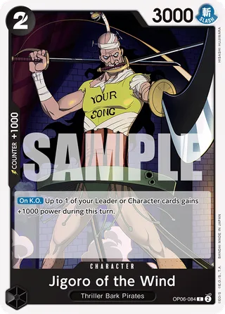 Jigoro of the Wind #OP06-084 · Wings of the Captain Pre-Release Cards One Piece card