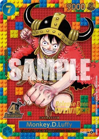 Monkey.D.Luffy (4th Anniversary) #P-110-4th-anniversary · One Piece Promotion Cards One Piece card