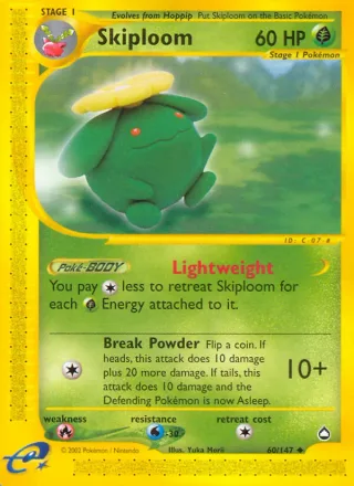 Skiploom #60 · Aquapolis Pokémon card
