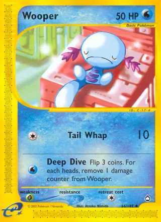 Wooper #66 · Aquapolis Pokémon card