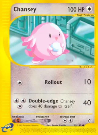 Chansey #69 · Aquapolis Pokémon card