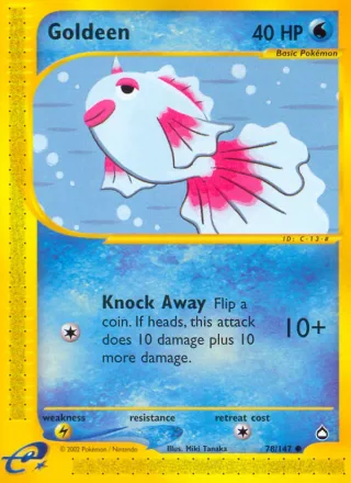 Goldeen #78 · Aquapolis Pokémon card