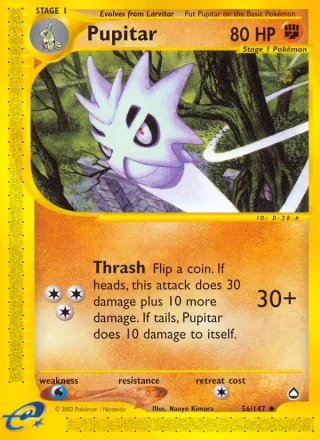 Pupitar #56 · Aquapolis Pokémon card