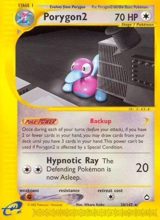 Porygon2 #28 · Aquapolis Pokémon card